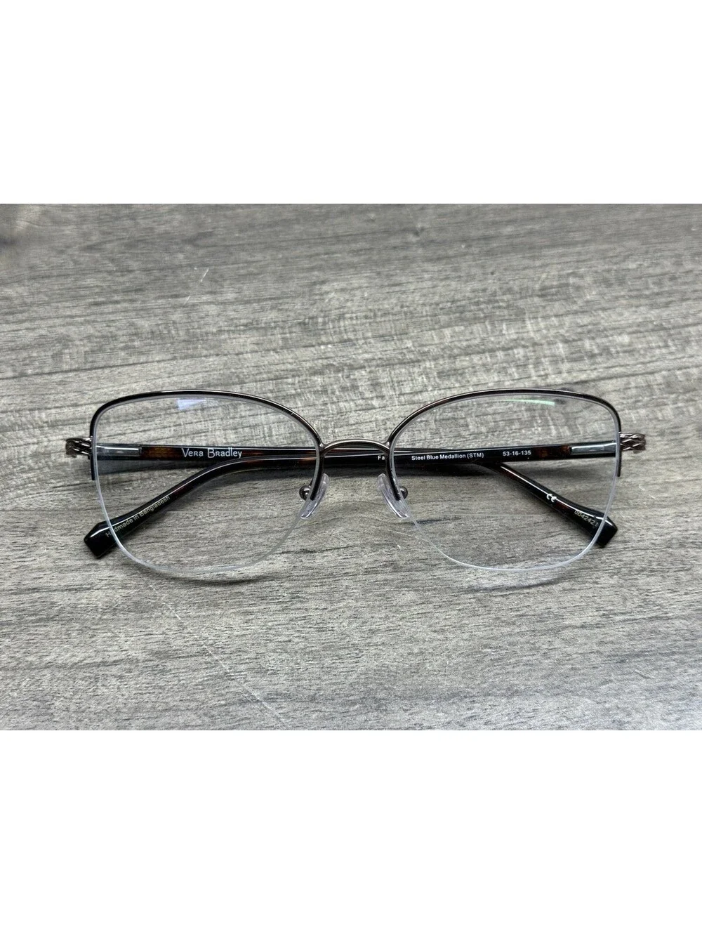 Vera Bradley Fae Steel Blue Medallion STM Eyeglasses Frames 53[]16-135